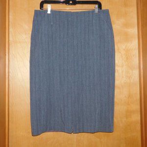 Grey Pinstripe Pencil Skirt